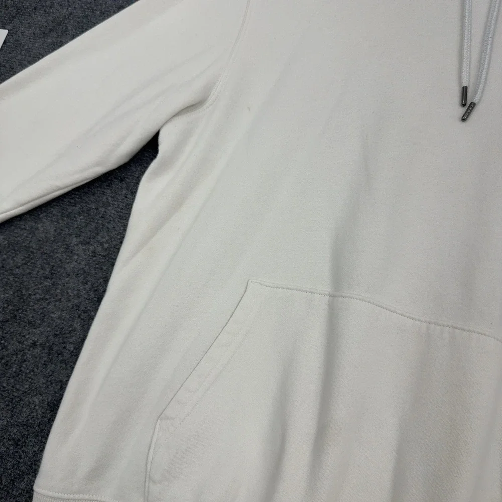 The North Face Hoodie Mens L White Cotton Red Box Logo Pullover Gorpcore